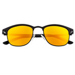 Phase Polarized Sunglasses // Black Frame + Orange-Yellow Lens