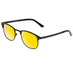 Phase Polarized Sunglasses // Black Frame + Orange-Yellow Lens