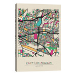 East Los Angeles, California Map // Ayse Deniz Akerman (26"W x 40"H x 1.5"D)