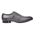 Versace Collection // Double Buckle Dress Shoes // Gray (Euro: 39)