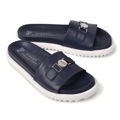 Versace Collection // Slides // Navy (Euro: 39)
