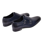 Versace Collection // Double Buckle Dress Shoes // Navy (Euro: 41)