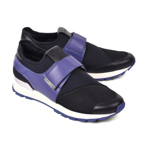 Versace Collection // Sneakers // Black + Blue (Euro: 39)