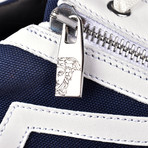 Versace Collection // Sneakers + Zipper // White + Navy (Euro: 39)