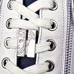 Versace Collection // Sneakers + Zipper // White + Navy (Euro: 39)