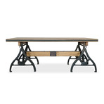 Industrial Sawhorse Dining Table or Executive Desk // Natural Wood