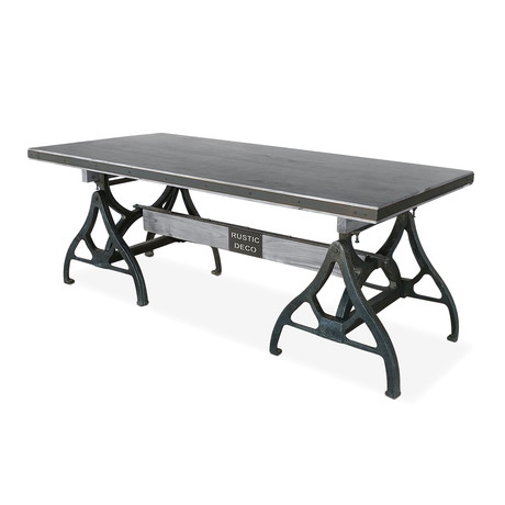 Industrial Sawhorse Dining Table or Executive Desk // Gray