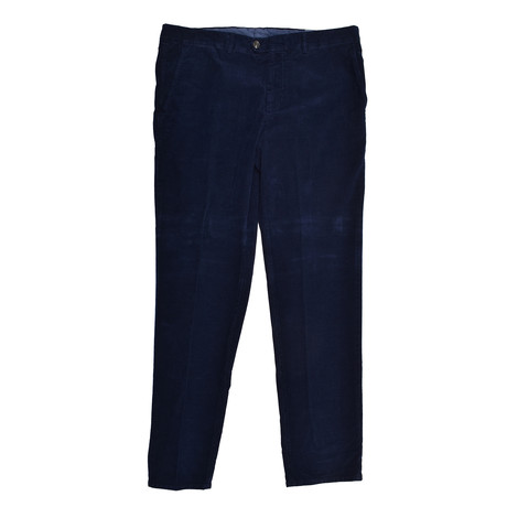 Casual Corduroy Pants // Navy Blue (28WX32L)