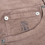 5-Pocket Jean Style Corduroy Pants // Beige (28WX32L)