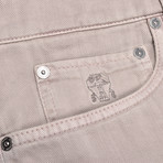 5-Pocket Denim Corduroy Pants // Beige (38WX32L)