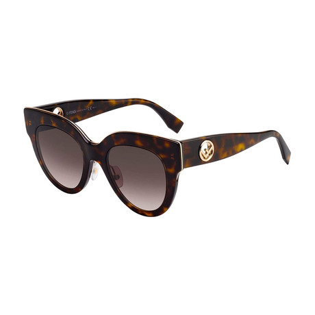 Women's Oversized Cat Eye Sunglasses // Dark Havana + Brown