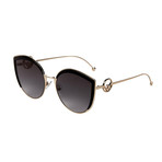 Women's Cat Eye Sunglasses V2 // Gold + Gray