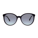 Women's Round Sunglasses V2 // Black + Gray Gradient