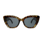 Women's Monogram Cat Eye Sunglasses // Havana + Gray
