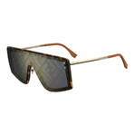 Men's Monogram Shield Sunglasses // Gold + Brown + Black