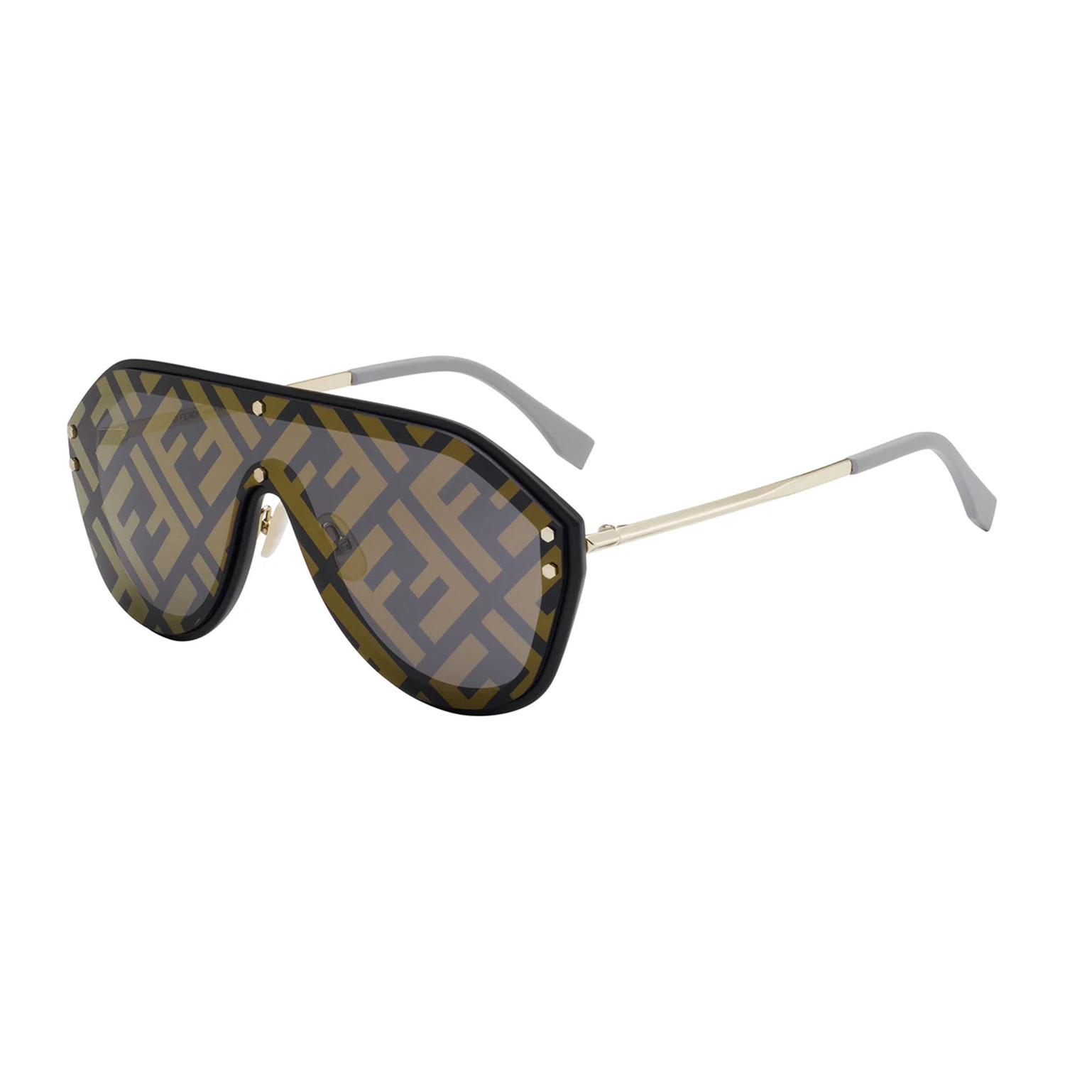 Men's Monogram Sunglasses // Gold + Brown + Black - Fendi - Touch of Modern