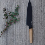 Ron 2-Piece Cutlery Set // Natural // Chef's + Santoku Knife