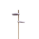 Gold Stem Floor Lamp // Two Ring