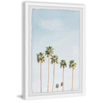 Green Palm Trees // Framed Painting Print (8"W x 12"H x 1.5"D)