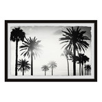 Group of Palm Trees // Framed Painting Print (12"W x 8"H x 1.5"D)