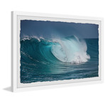 The Barrel Wave // Framed Painting Print (12"W x 8"H x 1.5"D)