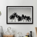Palm Horizon // Framed Painting Print (12"W x 8"H x 1.5"D)