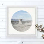 Beach Tower // Framed Painting Print (12"W x 12"H x 1.5"D)