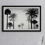 Group of Palm Trees // Framed Painting Print (12"W x 8"H x 1.5"D)
