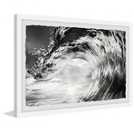 Wave Curl // Framed Painting Print (12"W x 8"H x 1.5"D)