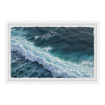 Sea Swells // Framed Painting Print (12"W x 8"H x 1.5"D)