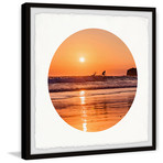 Sunset Adventure // Framed Painting Print (12"W x 12"H x 1.5"D)