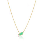 Ippolita 18k Yellow Gold Chrysoprase Prisma Marquise Necklace