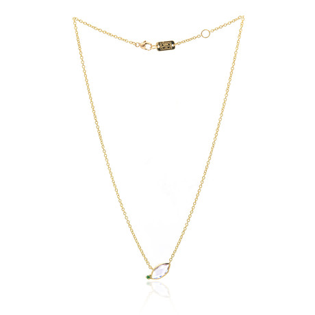 Ippolita 18k Yellow Gold Rose De France Prisma Marquise Necklace