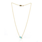 Ippolita 18k Yellow Gold Swiss Blue Topaz Prisma Marquise Necklace