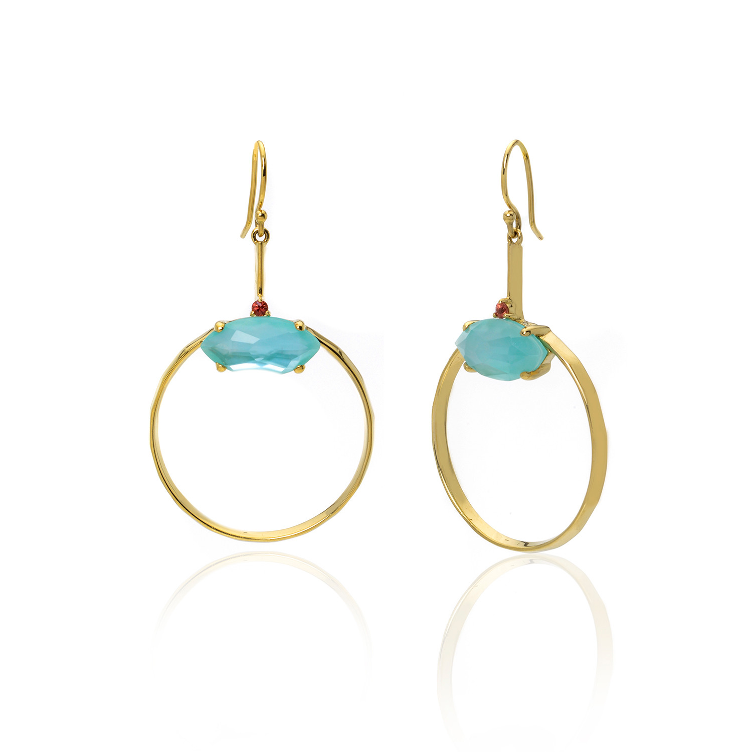 Ippolita 18k Yellow Gold Amazonite Triplet Prisma Marquise Earrings ...