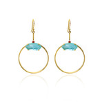 Ippolita 18k Yellow Gold Amazonite Triplet Prisma Marquise Earrings