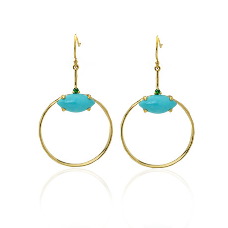 Ippolita 18k Yellow Gold Turquoise Prisma Marquise Earrings