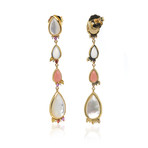 Ippolita 18k Yellow Gold Diamond + Mother of Pearl Prisma Earrings // Store Display