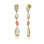 Ippolita 18k Yellow Gold Diamond + Mother of Pearl Prisma Earrings // Store Display