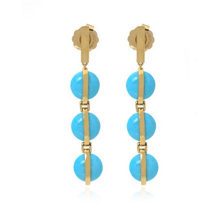 Ippolita 18k Yellow Gold Turquoise Senso Earrings I