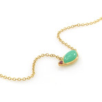 Ippolita 18k Yellow Gold Chrysoprase Prisma Marquise Necklace