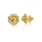 Ippolita 18k Yellow Gold Diamond + Citrine Lollipop Earrings // Store Display