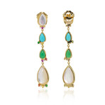 Ippolita 18k Yellow Gold Diamond + Multi-Stone Prisma Earrings // Store Display