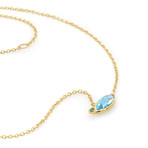 Ippolita 18k Yellow Gold Swiss Blue Topaz Prisma Marquise Necklace