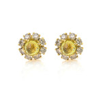 Ippolita 18k Yellow Gold Diamond + Citrine Lollipop Earrings // Store Display