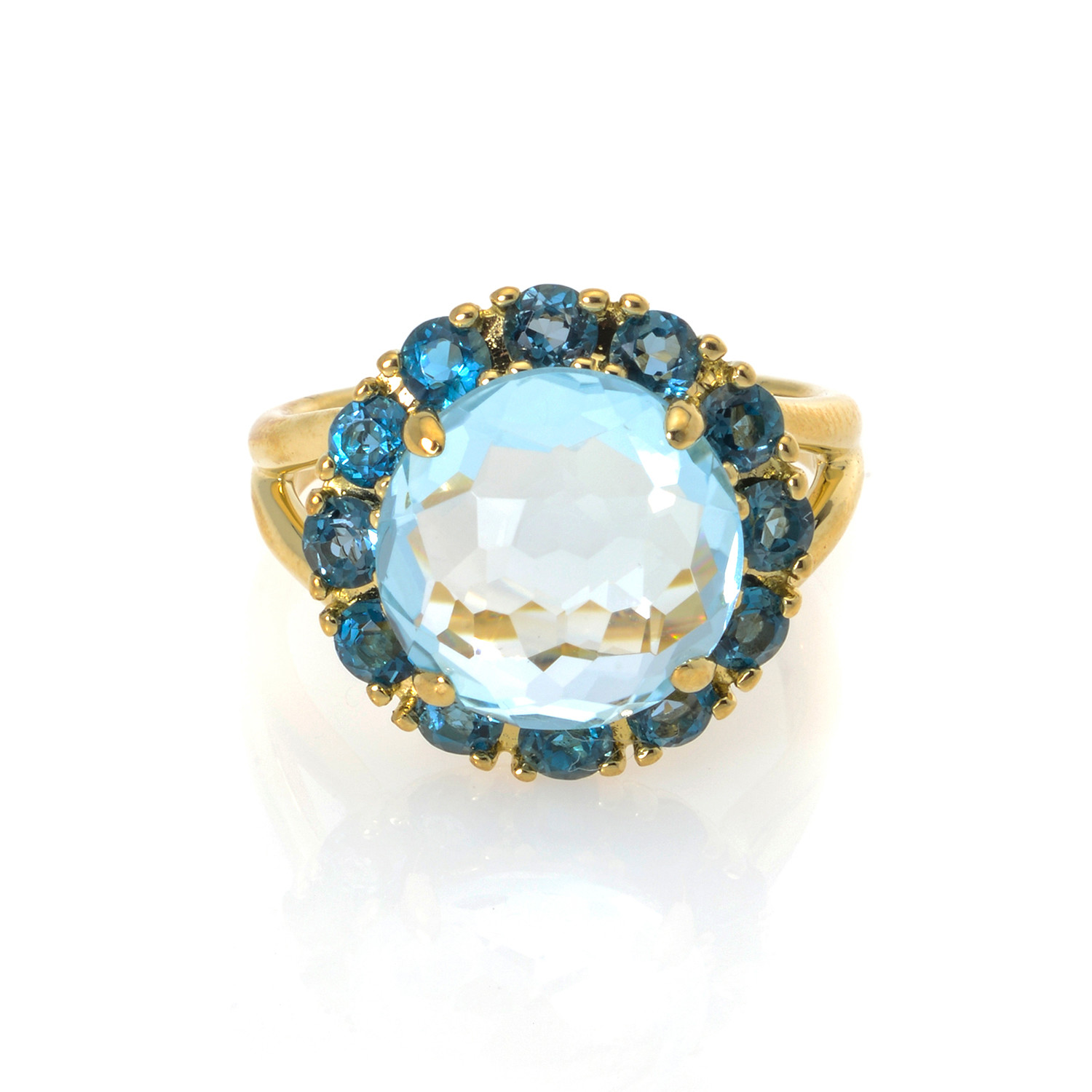 Ippolita 18k Yellow Gold Blue Topaz Lollipop Ring // Ring Size: 7 ...