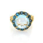 Ippolita 18k Yellow Gold Blue Topaz Lollipop Ring // Ring Size: 7