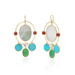 18k Yellow Gold Turquoise Nova Earrings III // Store Display