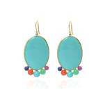 Ippolita 18k Yellow Gold Turquoise Nova Earrings III