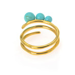 Ippolita 18k Yellow Gold Turquoise Nova Ring // Ring Size: 7.25